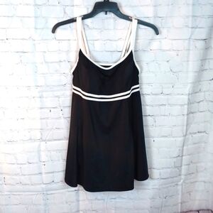 CROFT & Barrow Womans  Black One Piece Skirt‎ Bathing Suit 16W